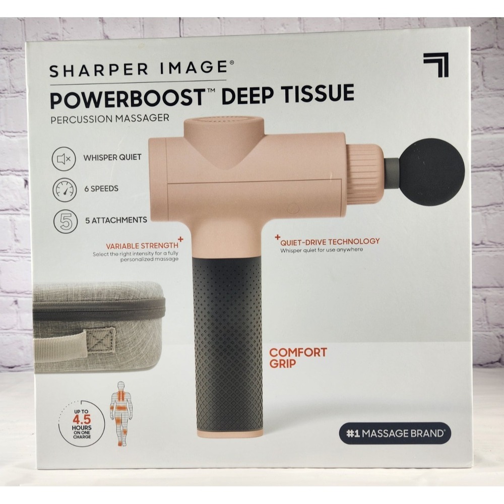 Sharper Image Power Boost Pro Deep Tissue Massager Pink Handheld  New!